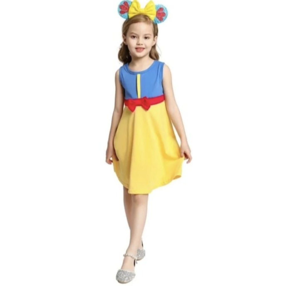 Snow White Costume Second Birthday Romper Dress Disney Outfit Halloween